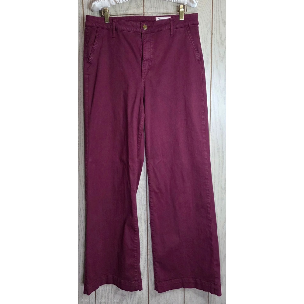Cosmic Blue Love Wine Burgundy Wide Leg Pants PCL110453TH-WDWNE Womens 31